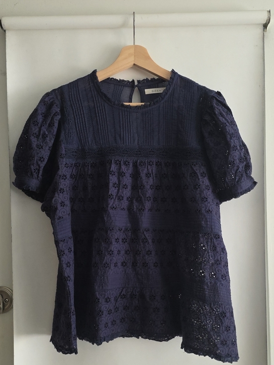 Doen Tops - Doen Adeline Top Adriatic (Blue) XL 100% Organic Cotton New W/O Tags